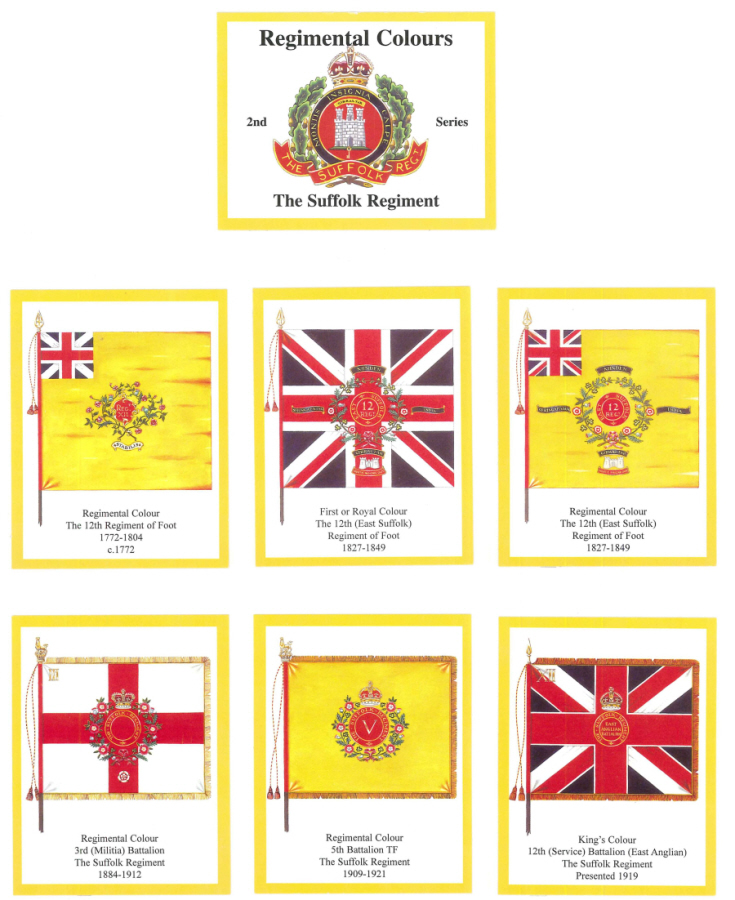 The Suffolk Regiment 2nd Series - 'Regimental Colours' Trade Card Set by David Hunter